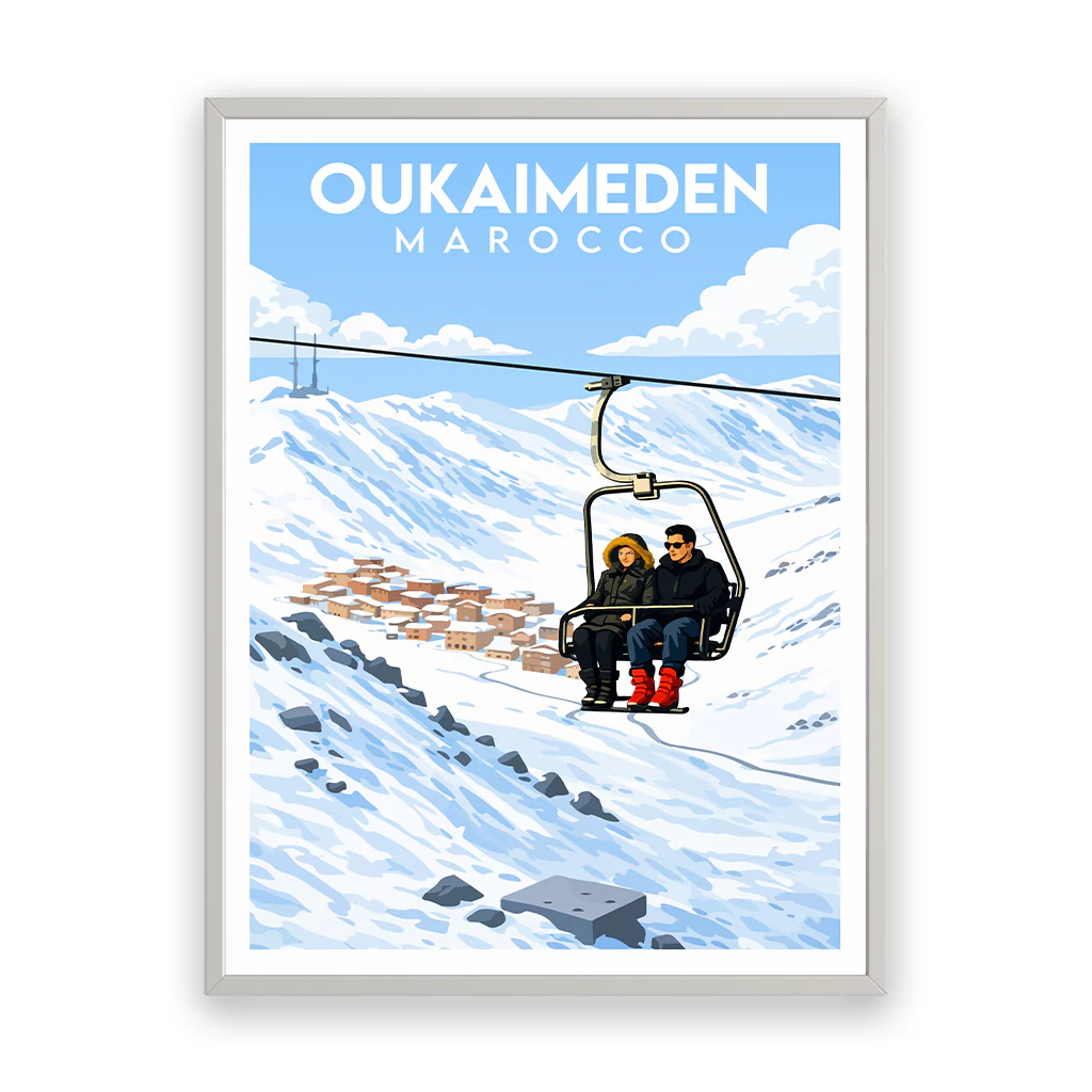 oukaimeden poster_rahmen_weiss
