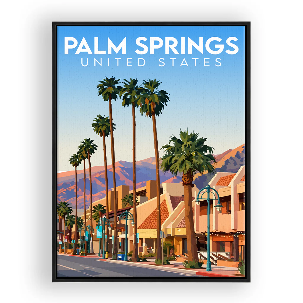 palm-springs leinwand_rahmen_schwarz