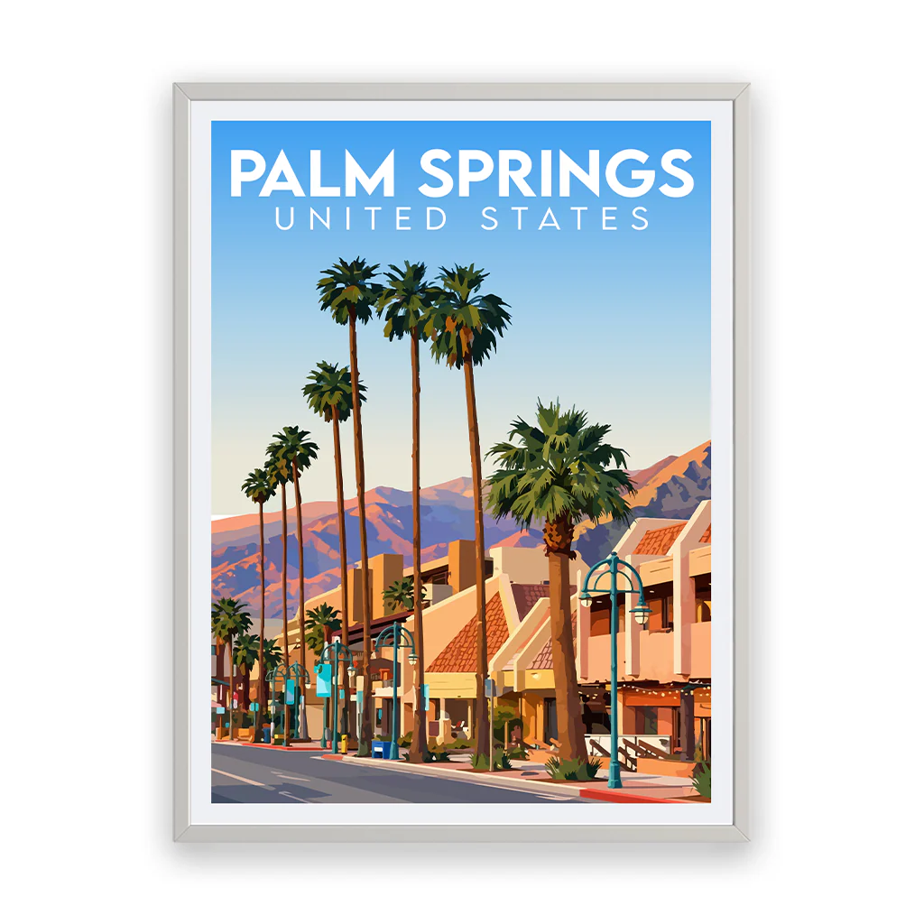 palm-springs poster_rahmen_weiss