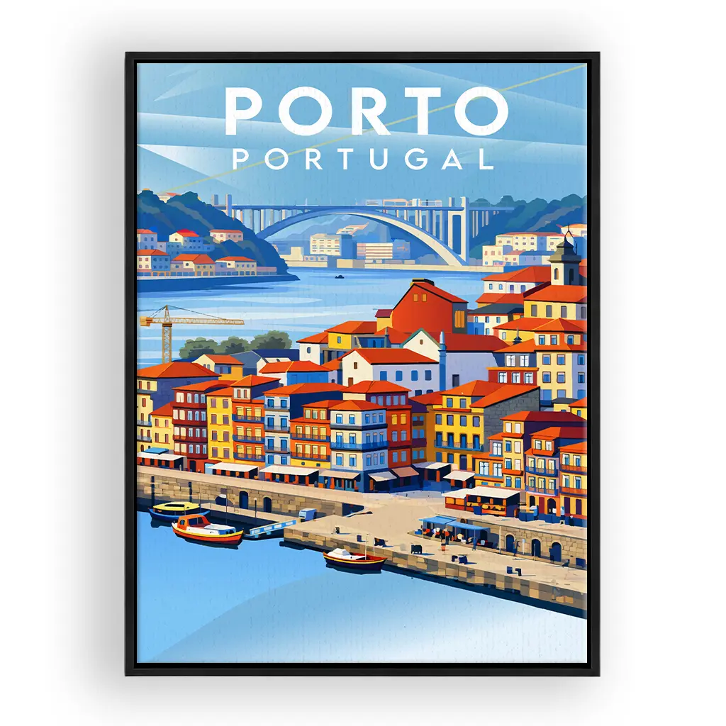 porto leinwand_rahmen_schwarz