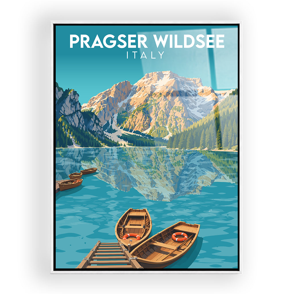 pragser-wildsee acryl_rahmen_weiss