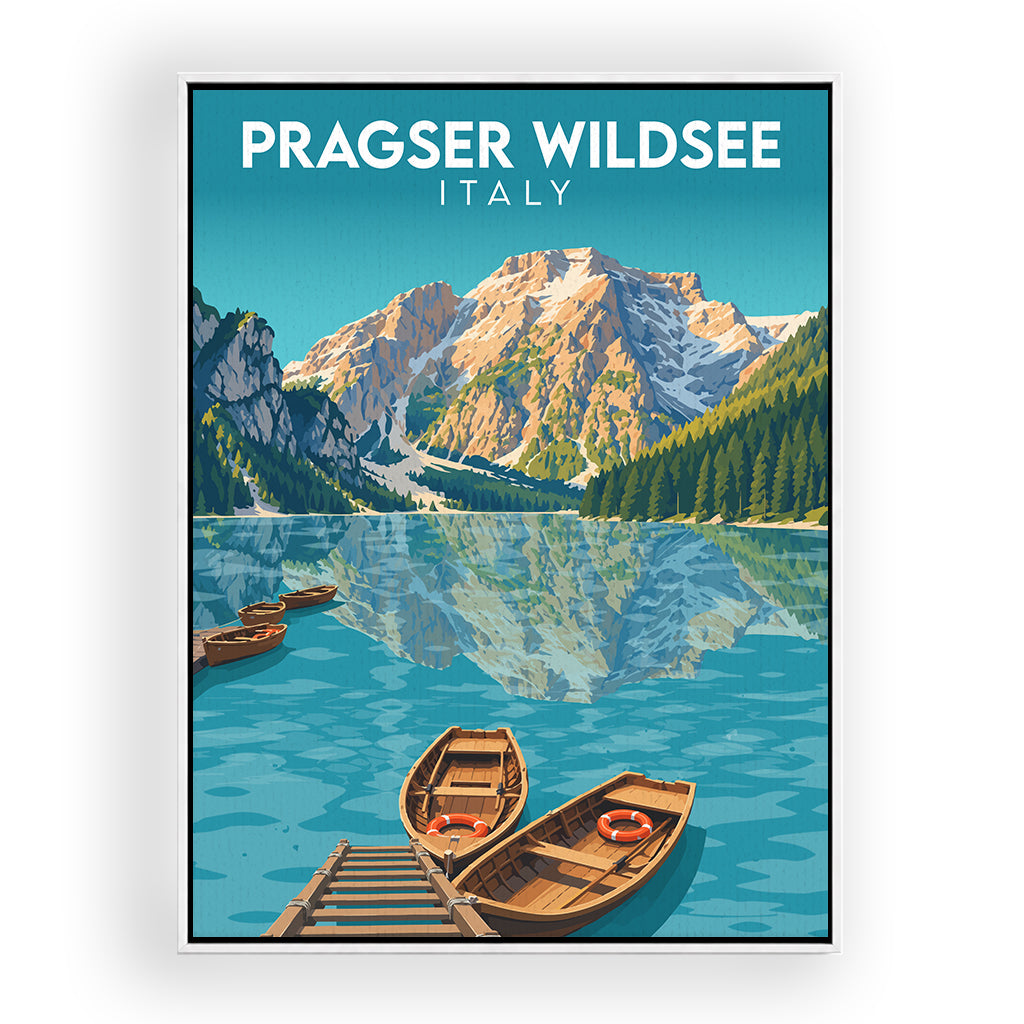pragser-wildsee leinwand_rahmen_weiss
