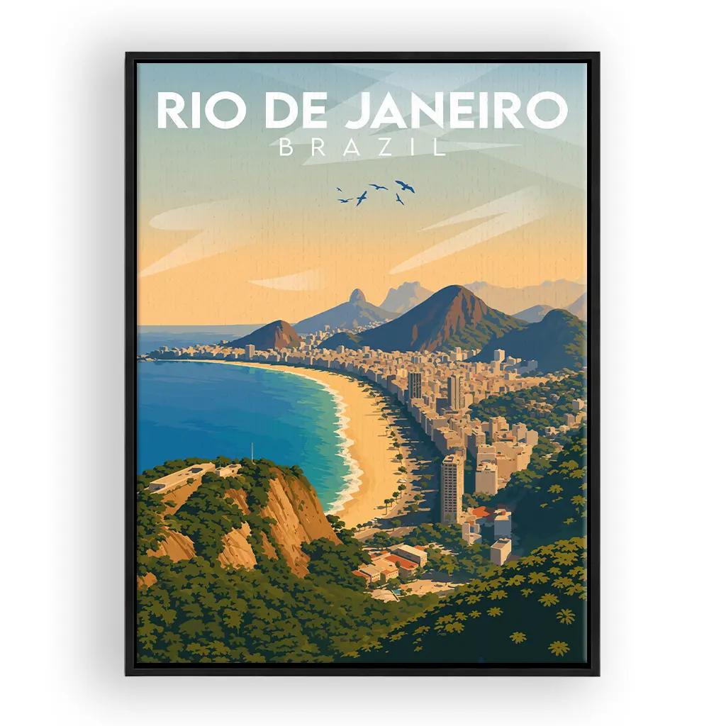 rio-de-janeiro leinwand_rahmen_schwarz