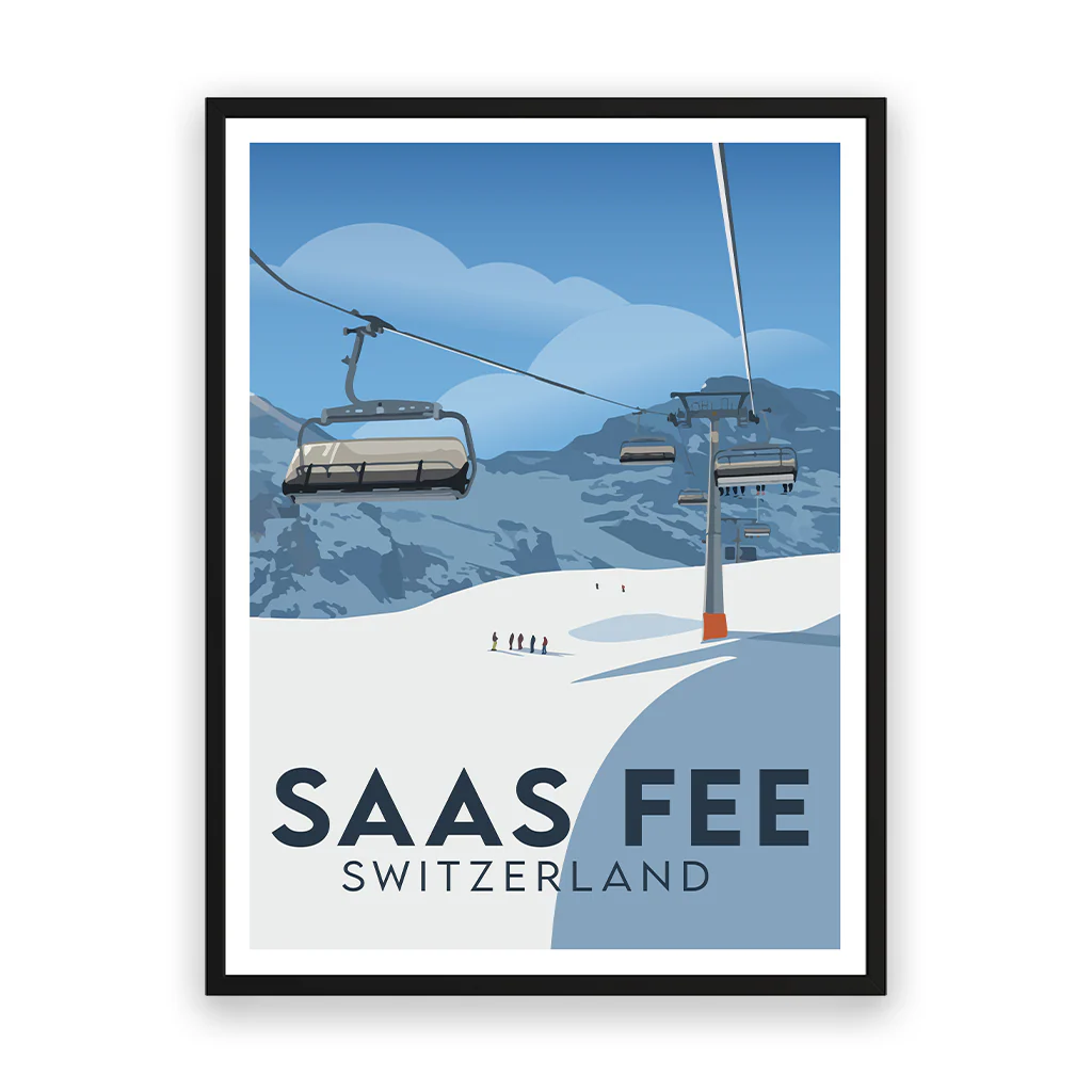 saas-fee poster_rahmen_schwarz