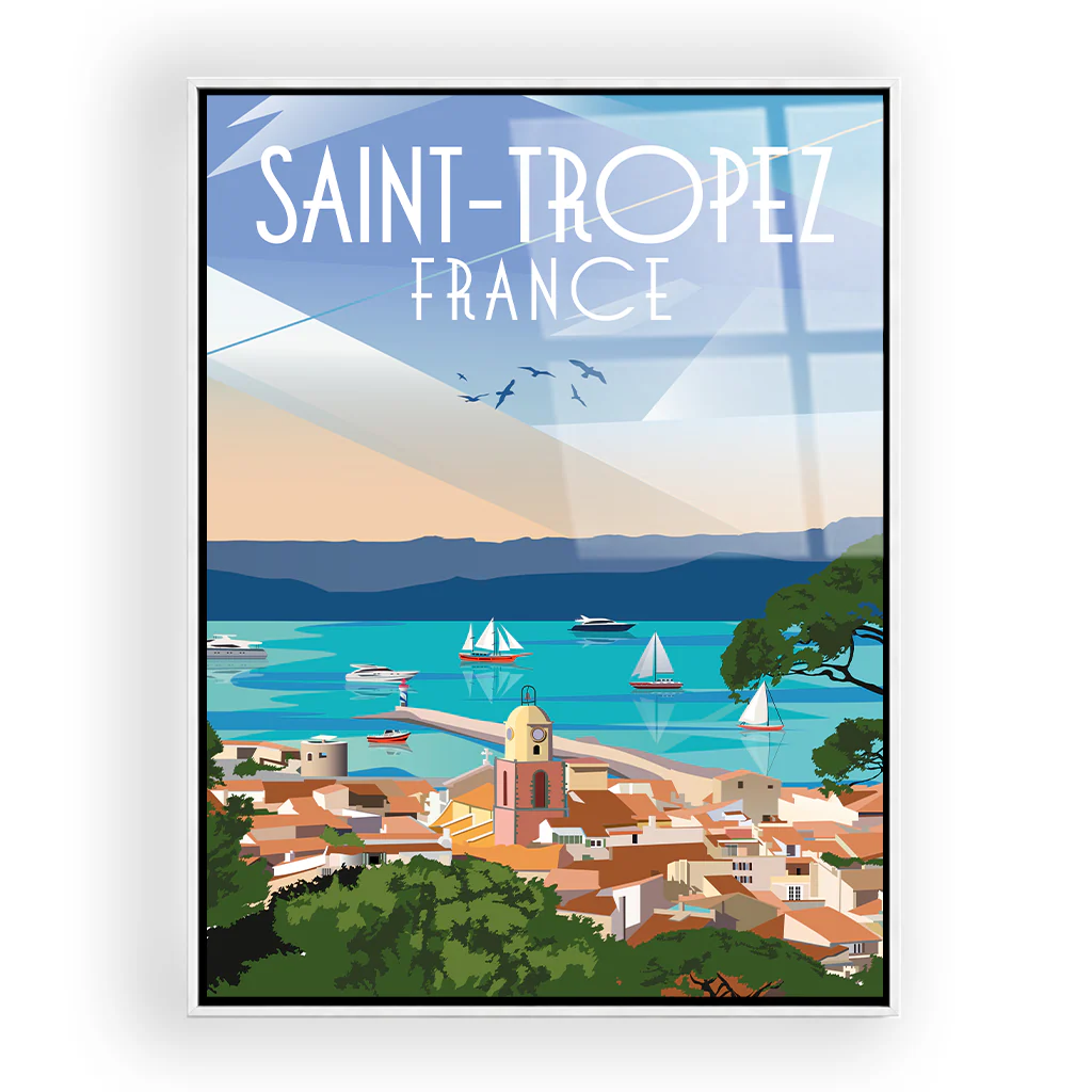 saint-tropez Acryl Rahmen Weiss