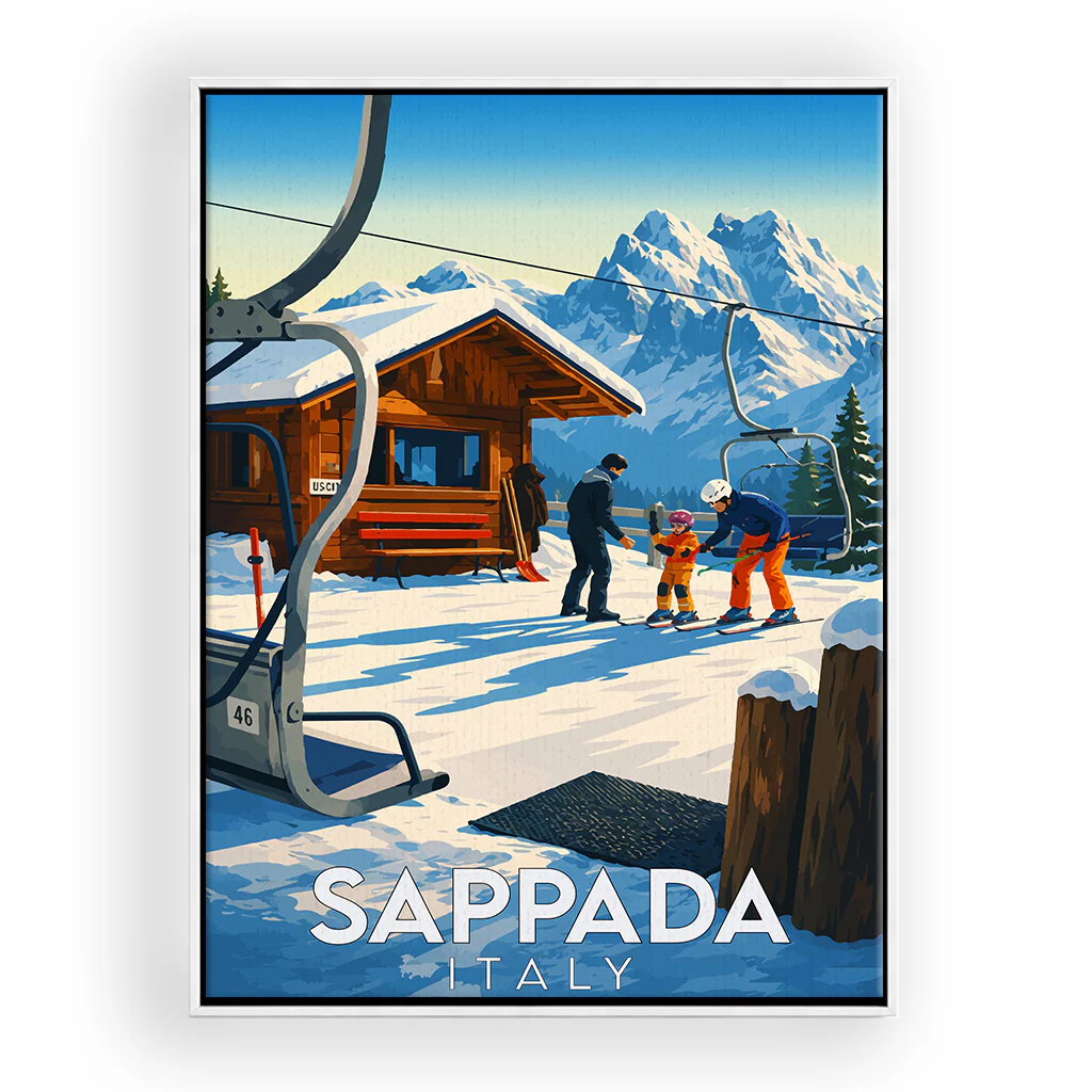 sappada leinwand_rahmen_weiss