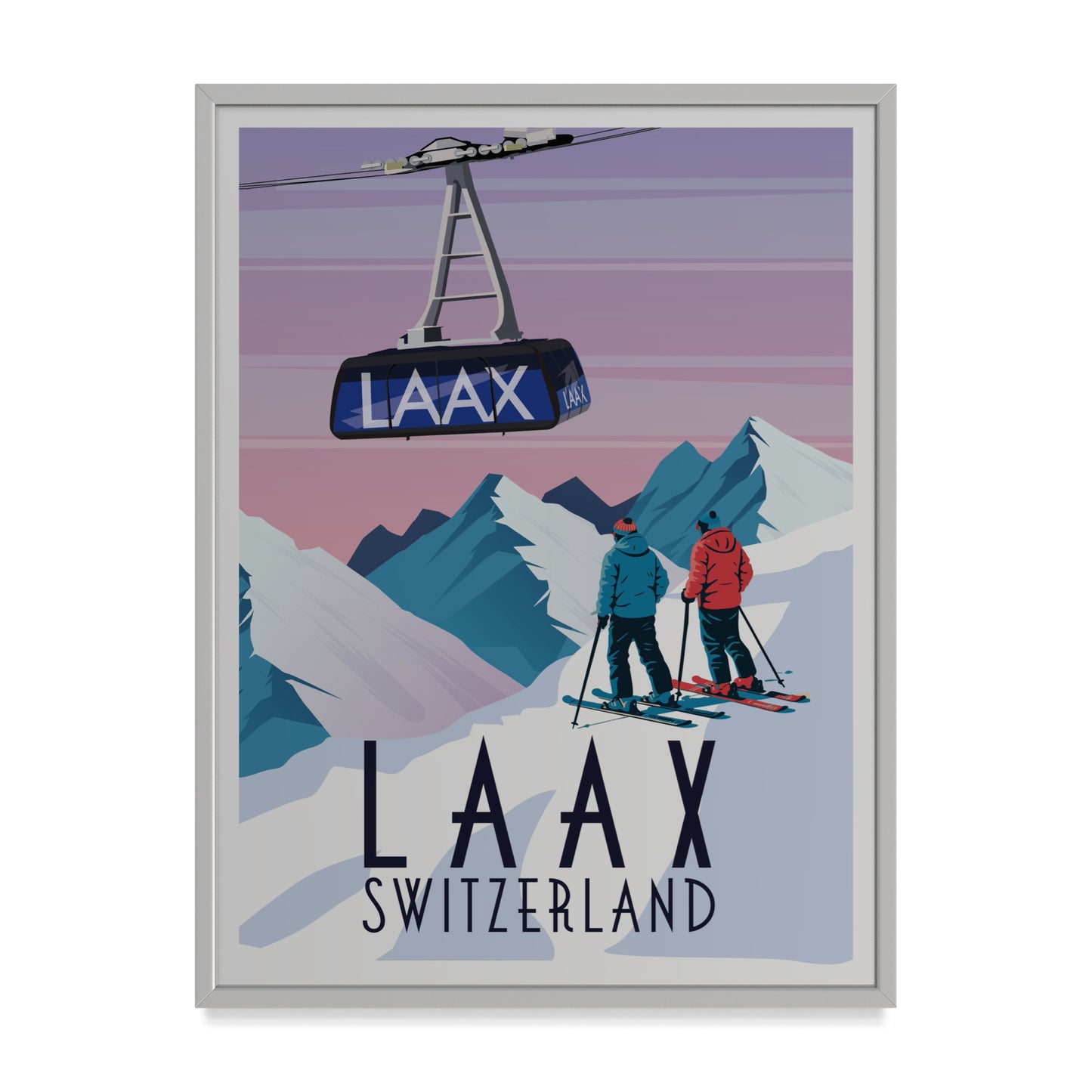 Laax Schweiz Kunstdruck