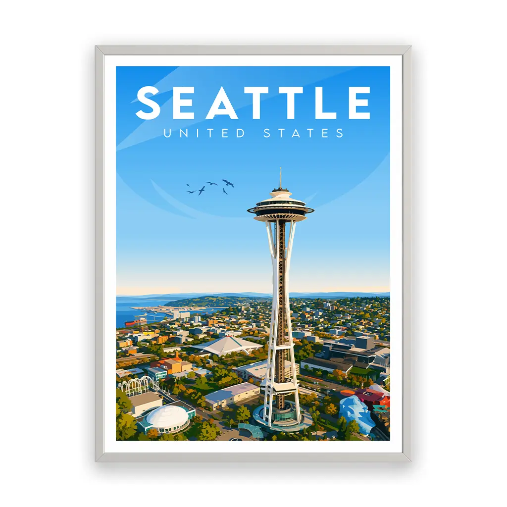 seattle poster_rahmen_weiss
