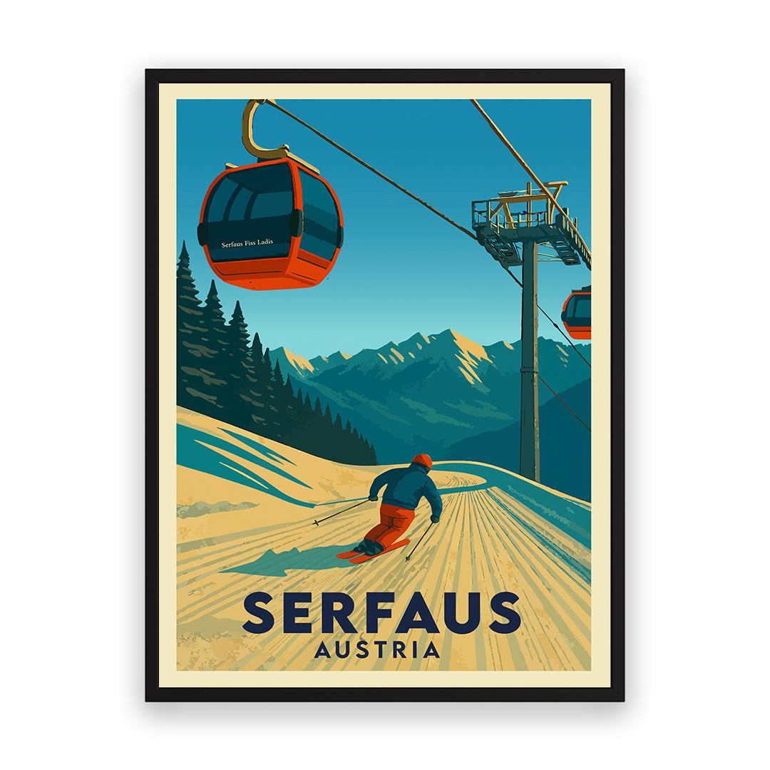 Serfaus Österreich Kunstdruck