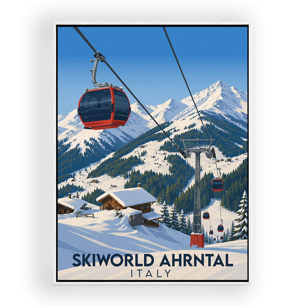 skiworld-ahrntal leinwand_rahmen_weiss