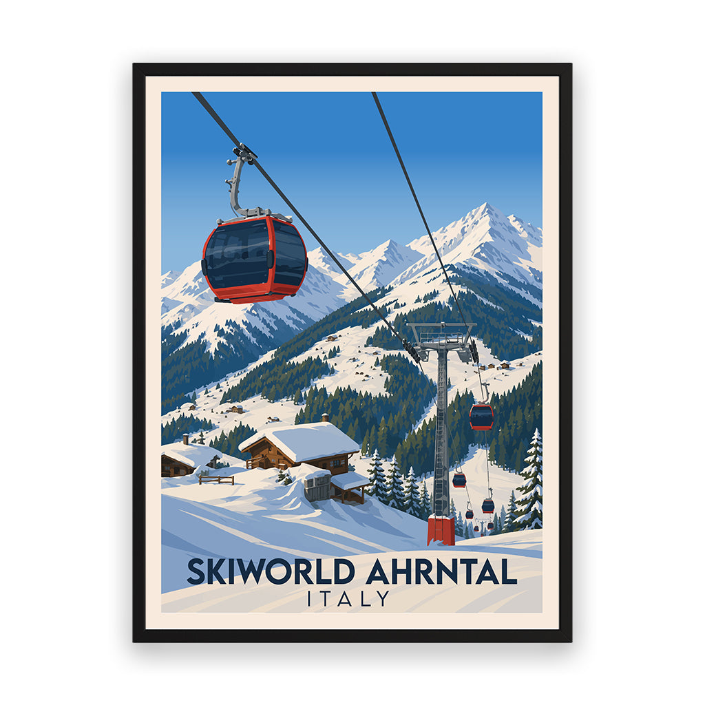 skiworld-ahrntal poster_rahmen_schwarz