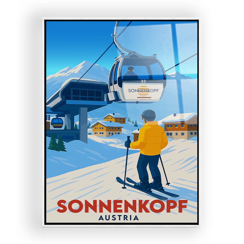 sonnenkopf acryl_rahmen_weiss