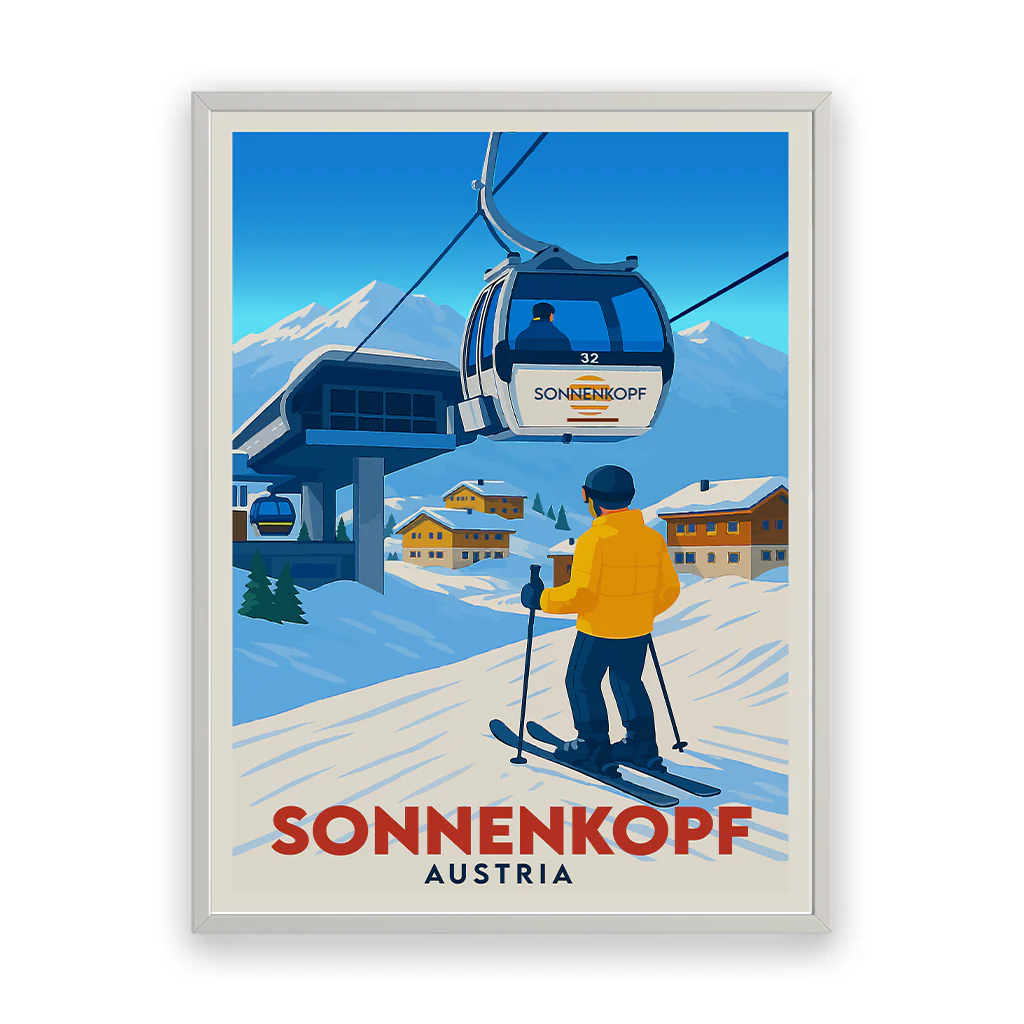 sonnenkopf poster_rahmen_weiss