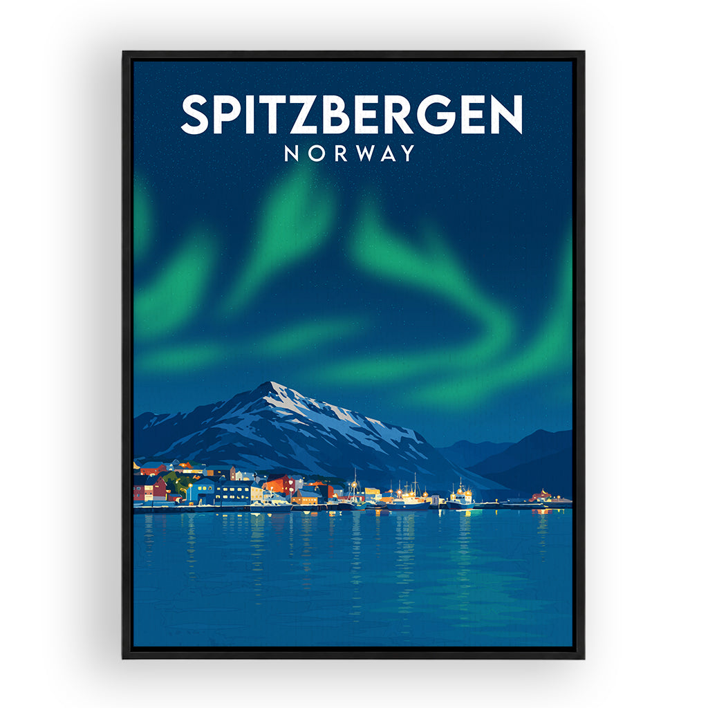 spitzbergen leinwand_rahmen_schwarz