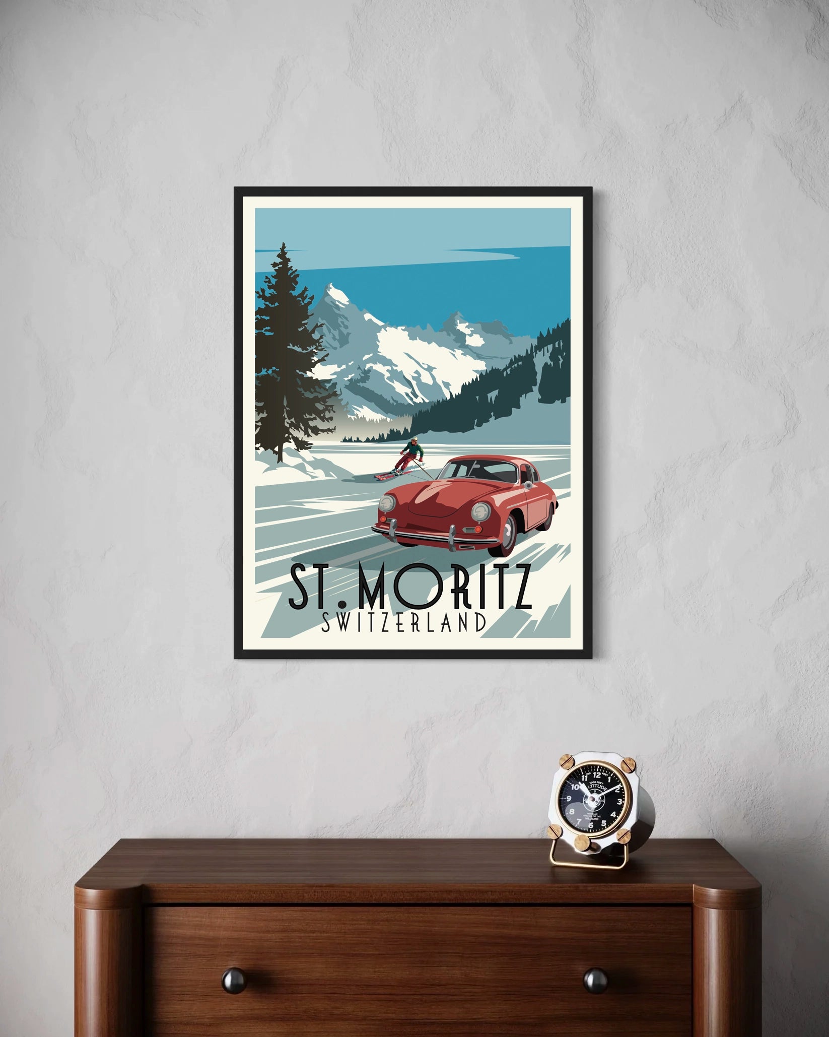 St. Moritz Schweiz Kunstdruck