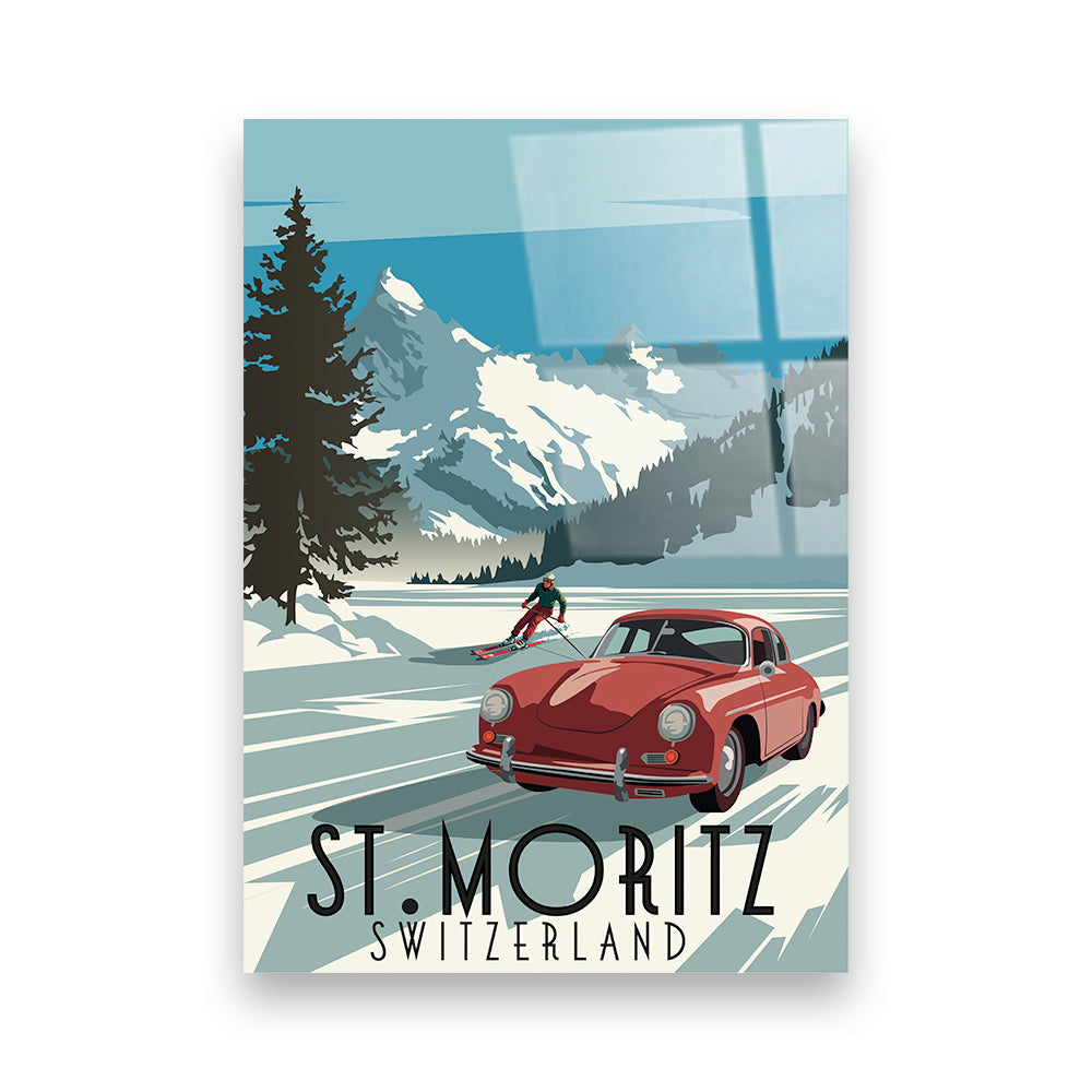 St. Moritz Schweiz Acryldruck