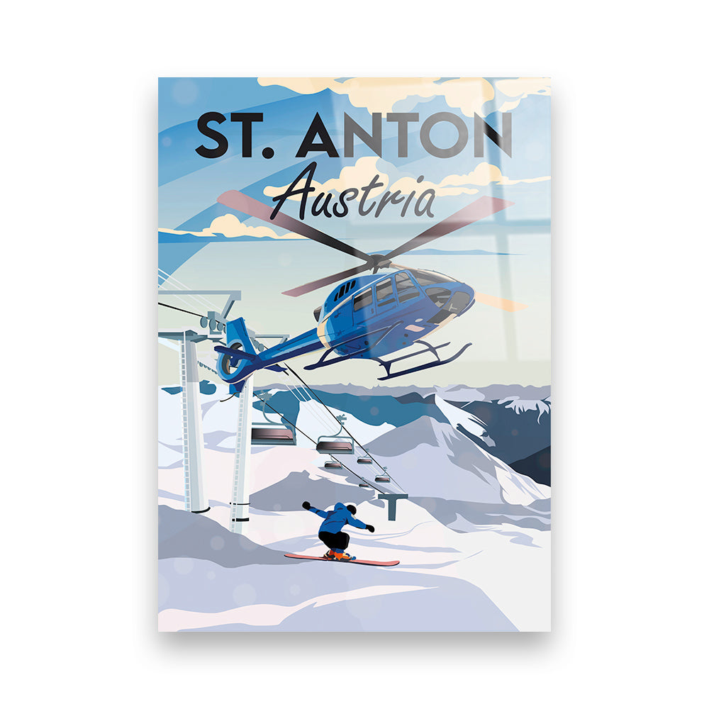 St. Anton Österreich Acryldruck