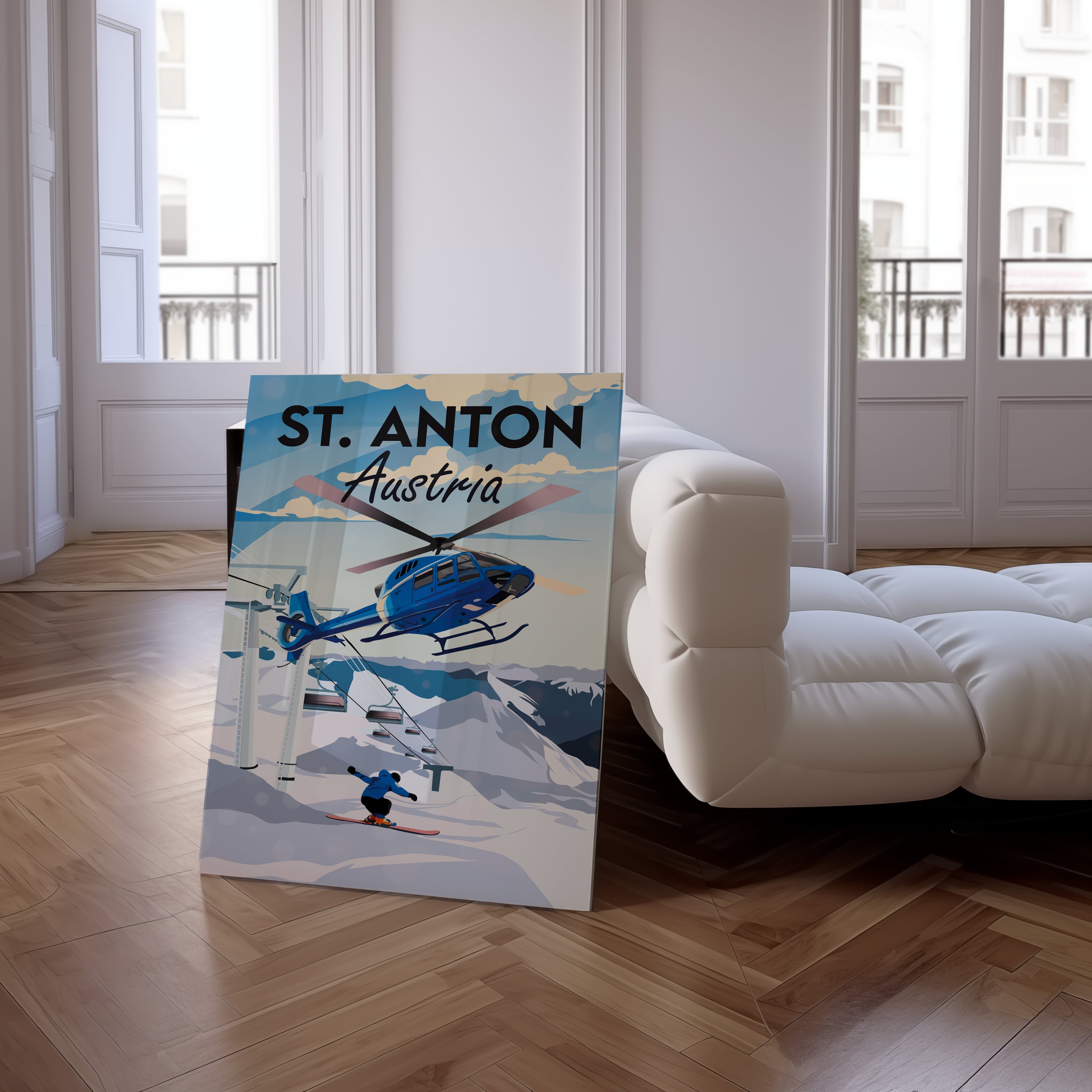 St. Anton Österreich Acryldruck