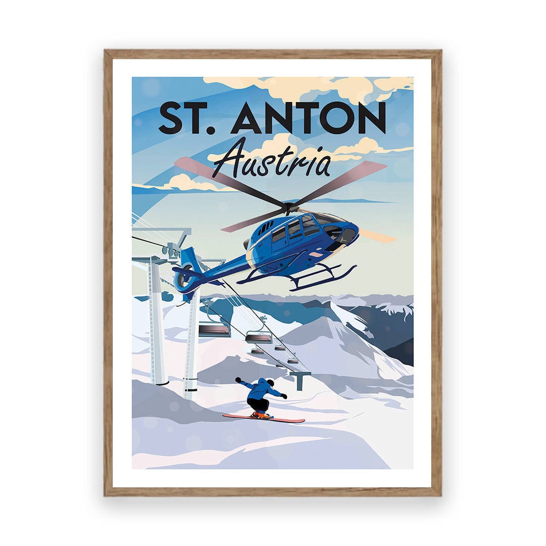 St. Anton Österreich Kunstdruck