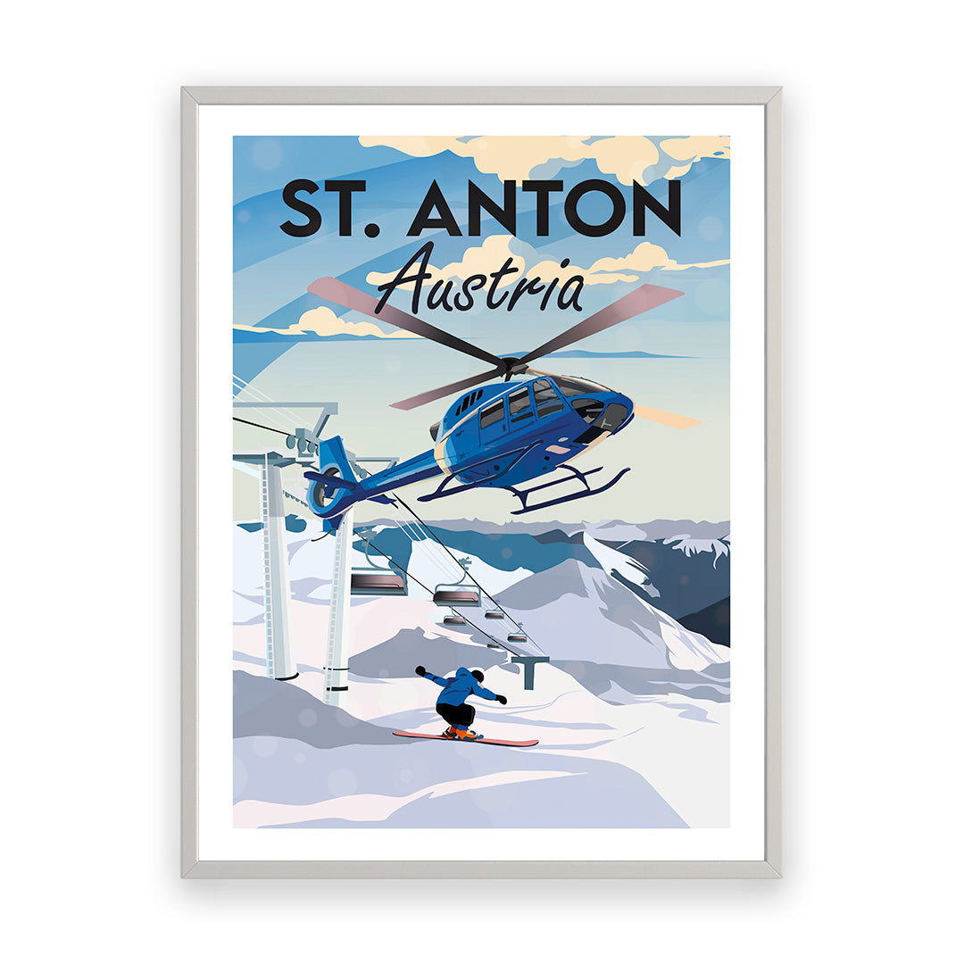 St. Anton Österreich Kunstdruck
