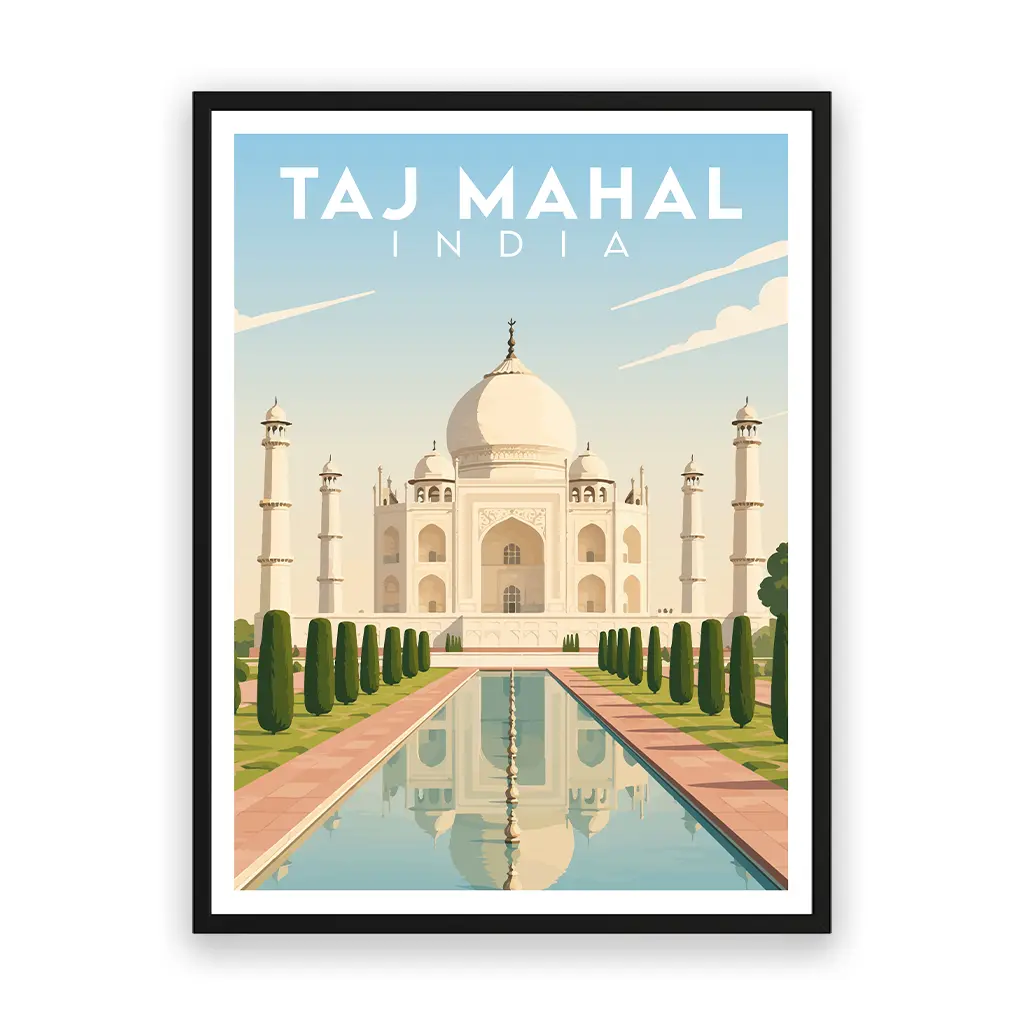taj-mahal poster_rahmen_schwarz