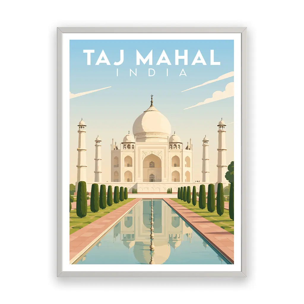 taj-mahal poster_rahmen_weiss