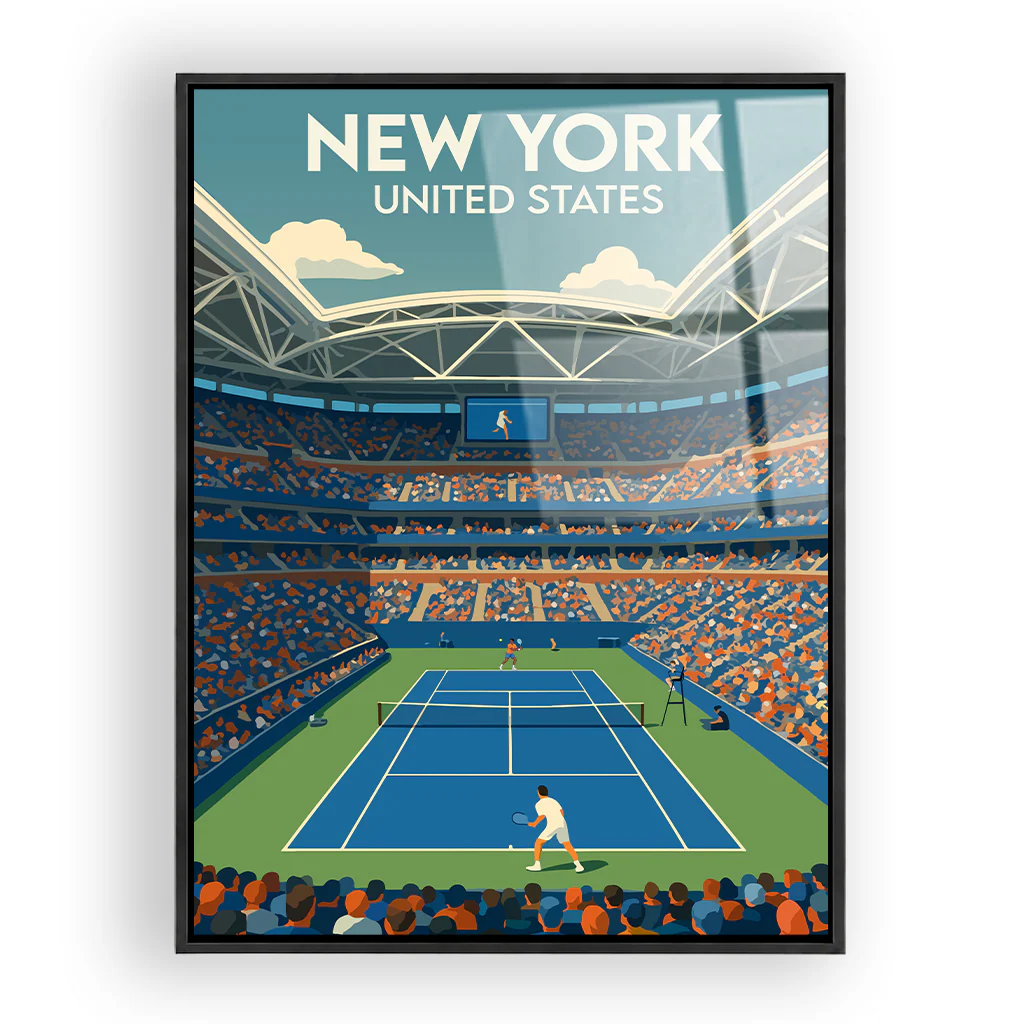 tennis-new-york acryl_rahmen_schwarz