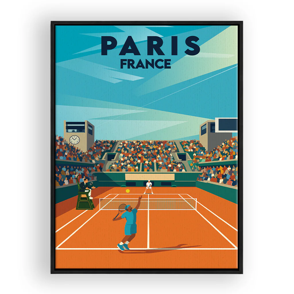 tennis-paris leinwand_rahmen_schwarz