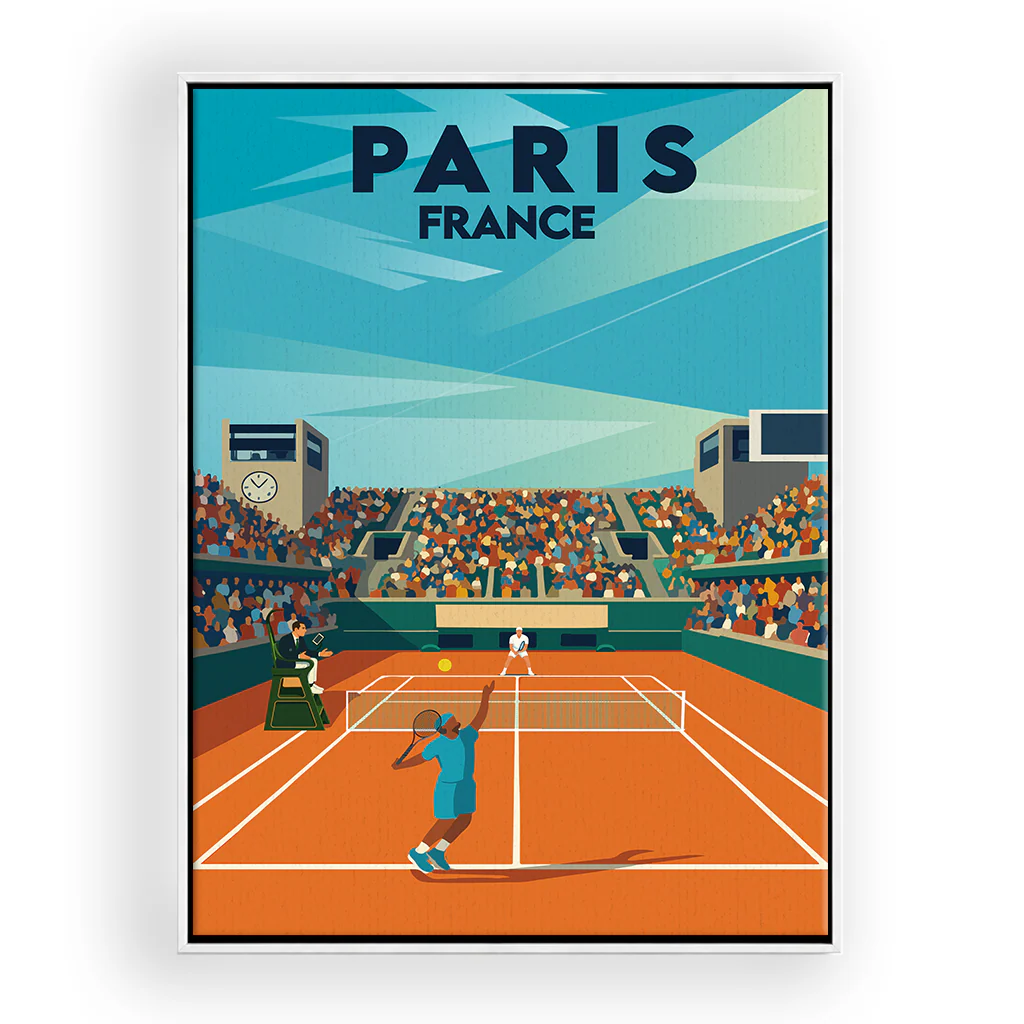tennis-paris leinwand_rahmen_weiss