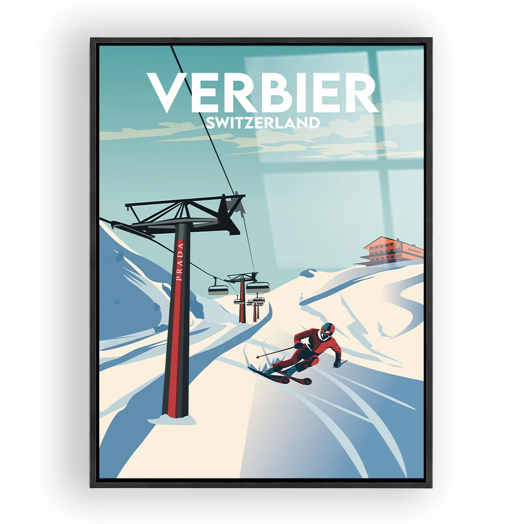 verbier Acryl Rahmen Schwarz