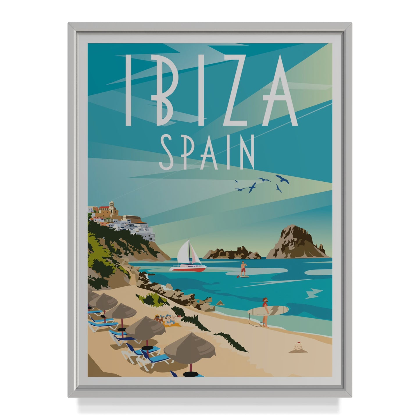 Ibiza Spanien Kunstdruck