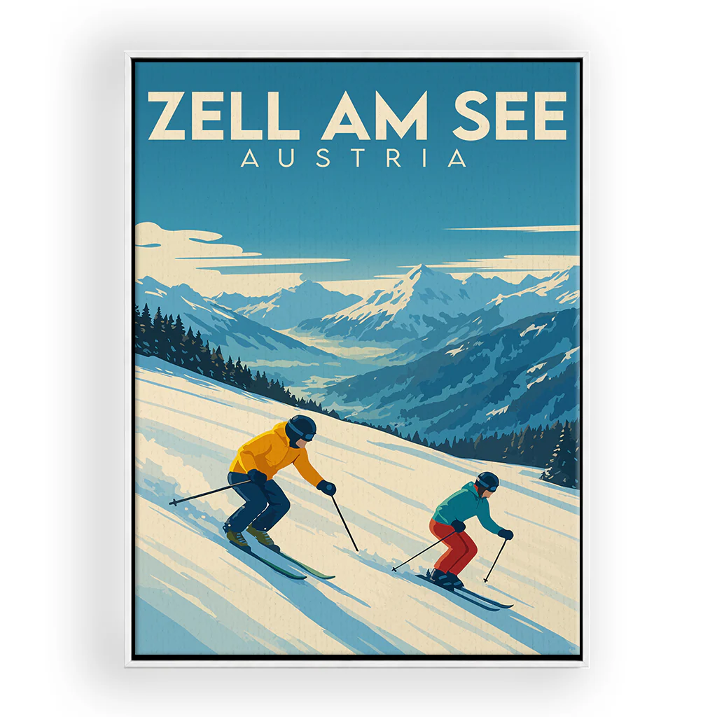 zell-am-see leinwand_rahmen_weiss