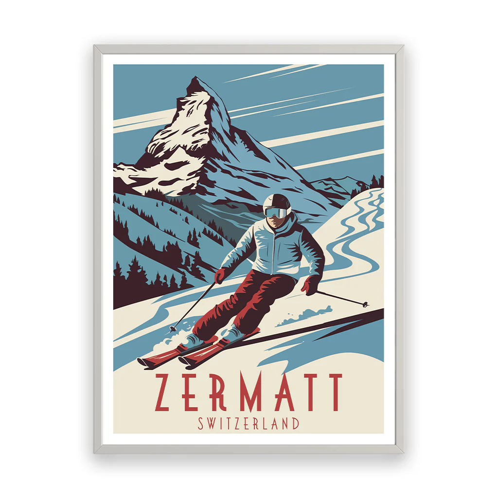 zermatt poster_rahmen_weiss