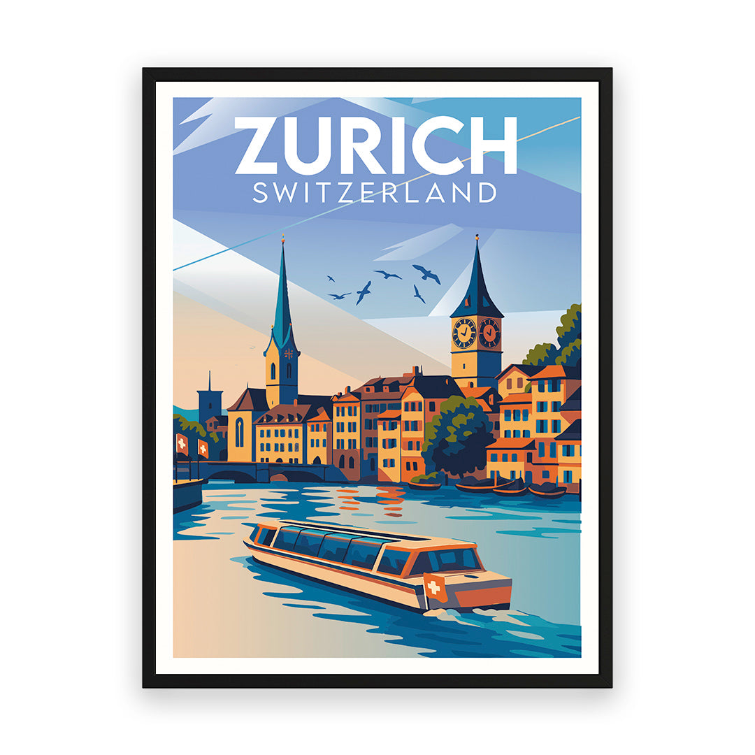 Zürich Schweiz Kunstdruck