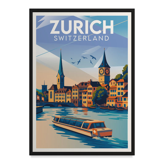 Zürich Schweiz Kunstdruck