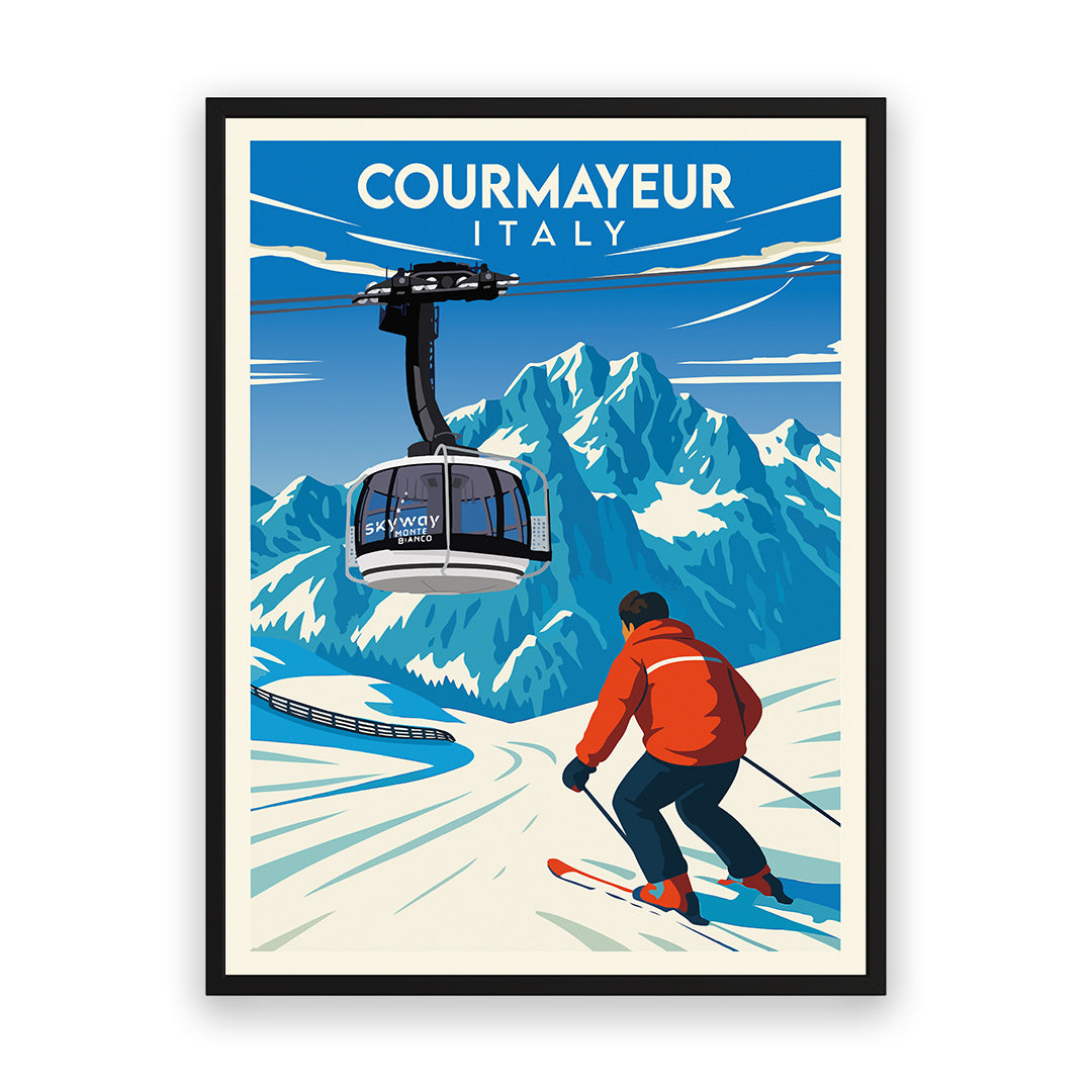 Courmayeur Italien Kunstdruck