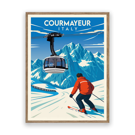 Courmayeur Italien Kunstdruck