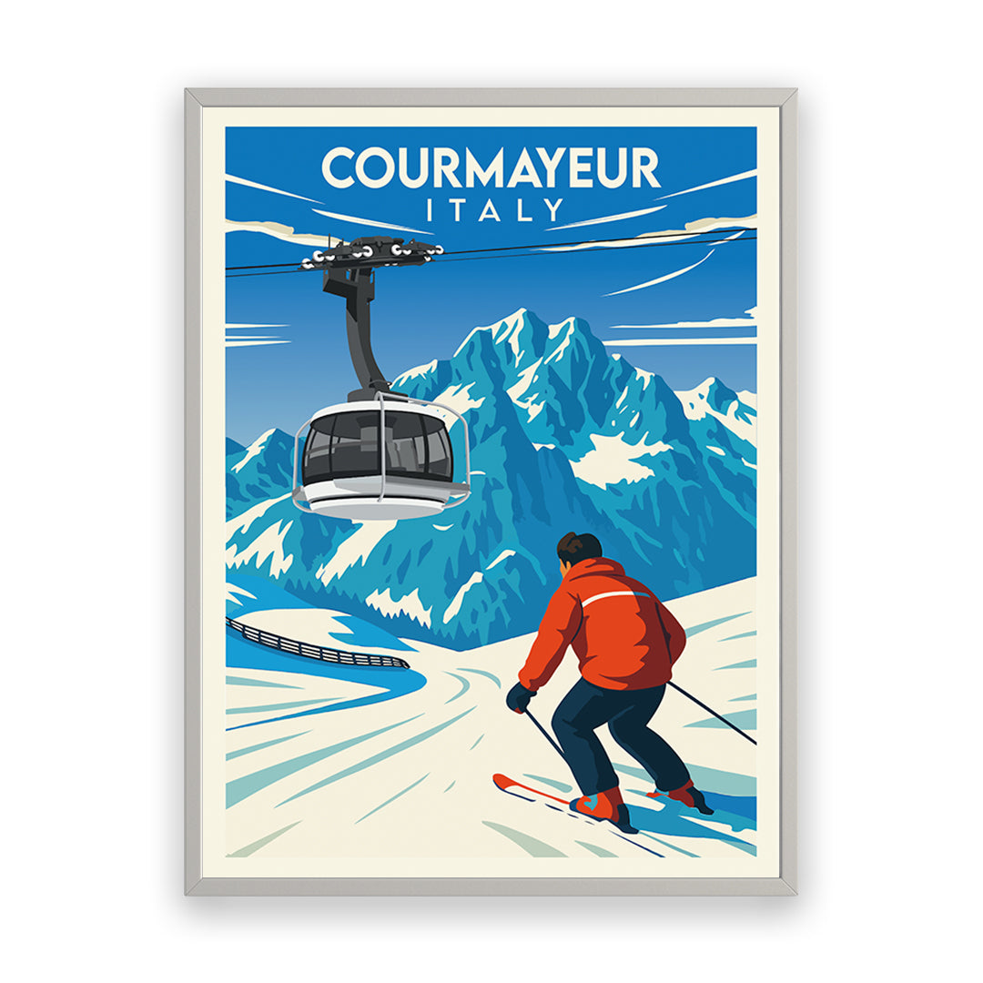 Courmayeur Italien Kunstdruck