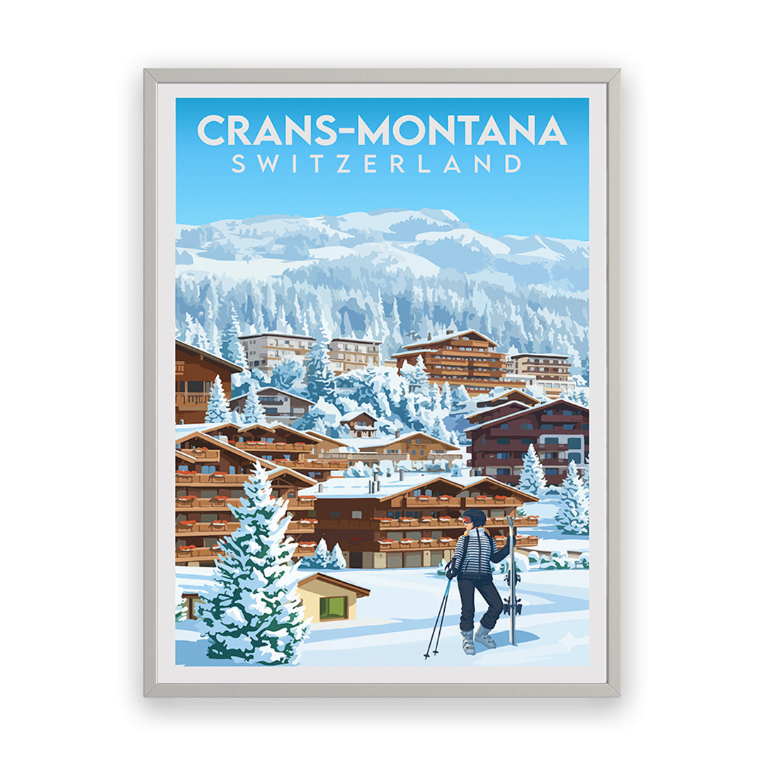 Crans-Montana Schweiz Kunstdruck