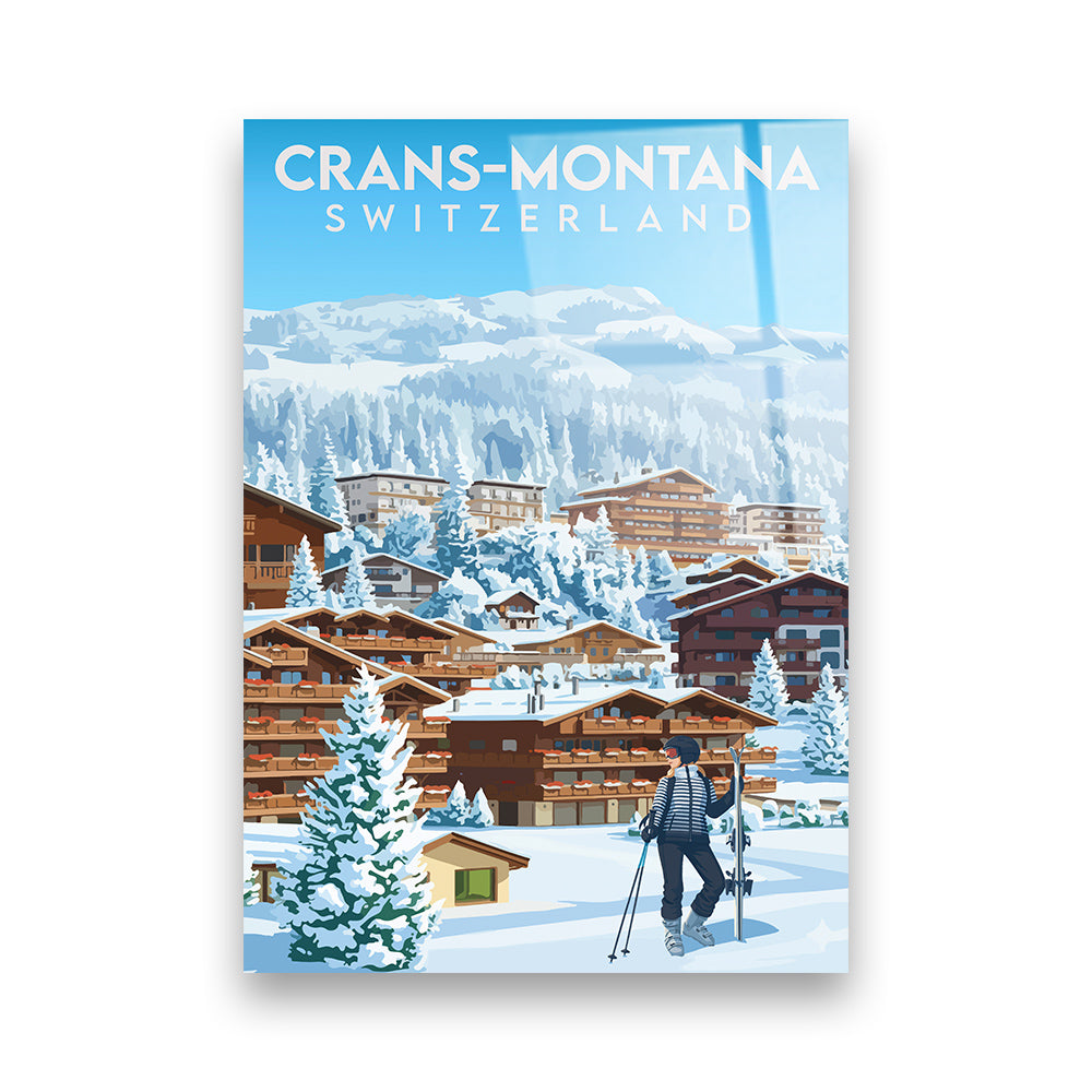Crans-Montana Schweiz Acryldruck