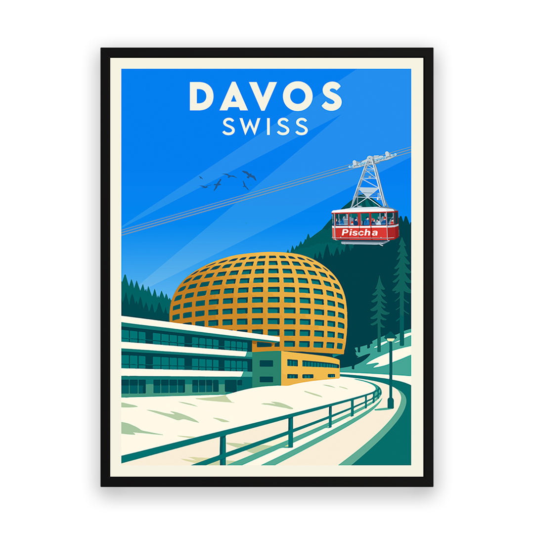Davos Schweiz Kunstdruck