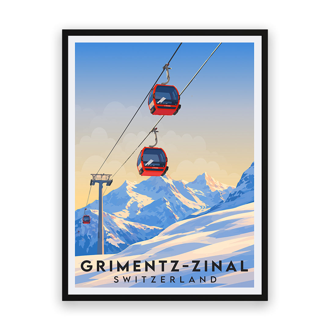 Grimentz-Zinal Schweiz Kunstdruck