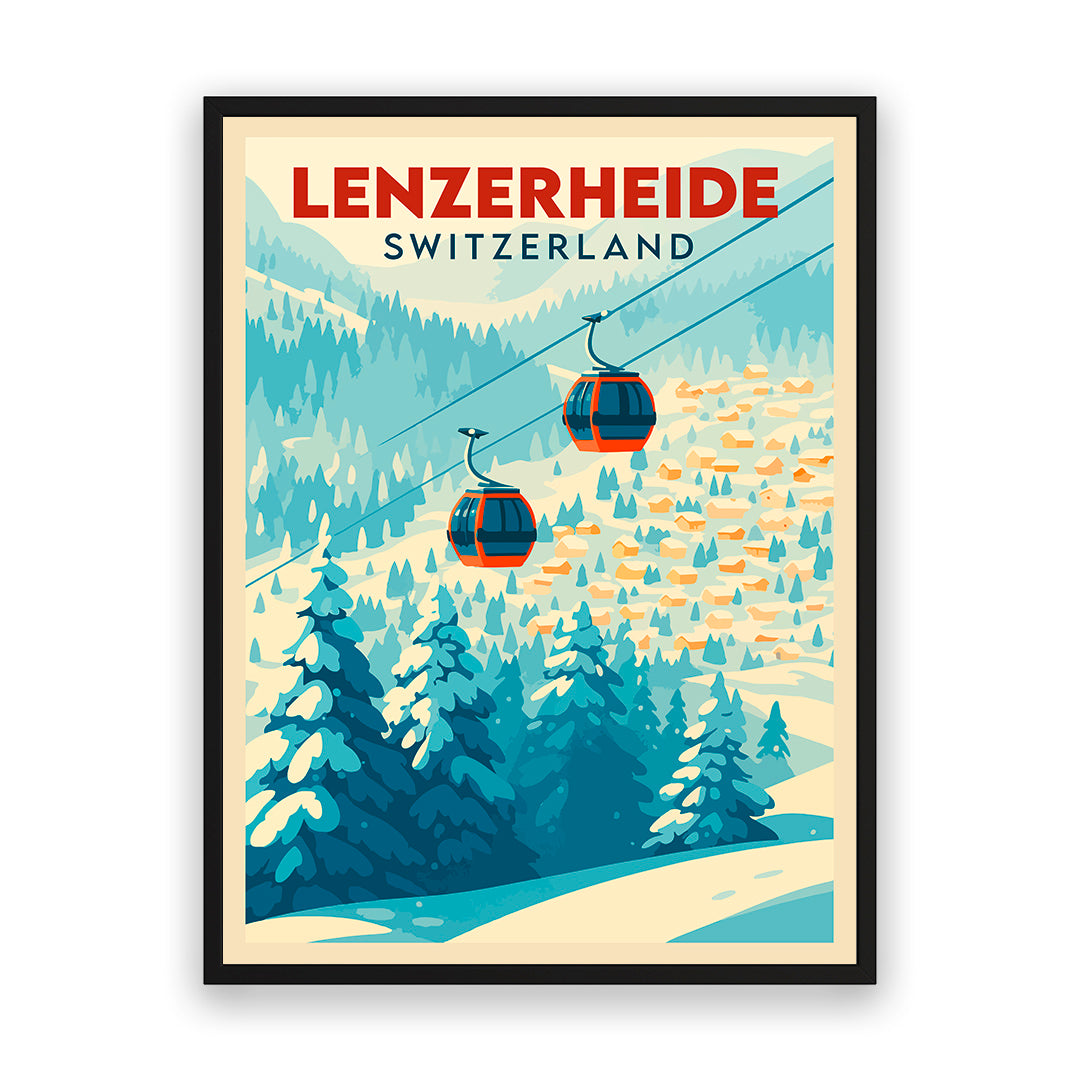 Lenzerheide Schweiz Kunstdruck