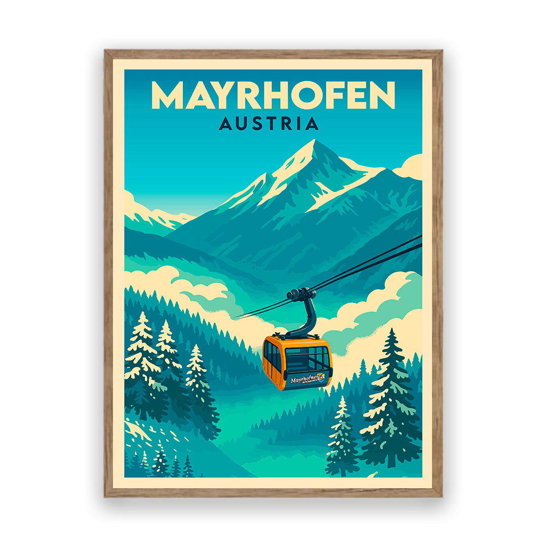 Mayrhofen Österreich Kunstdruck
