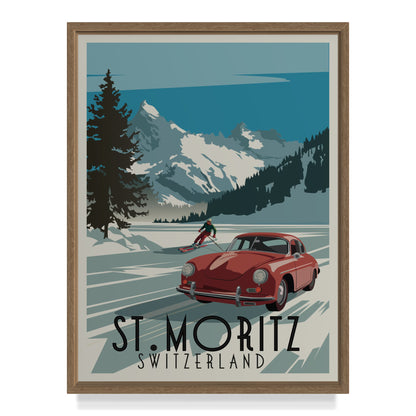 St. Moritz Schweiz Kunstdruck