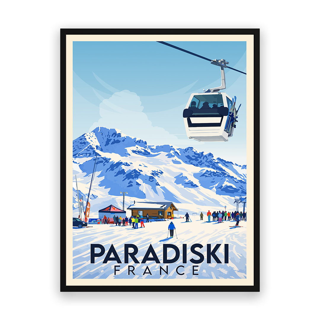 Paradiski Frankreich Kunstdruck