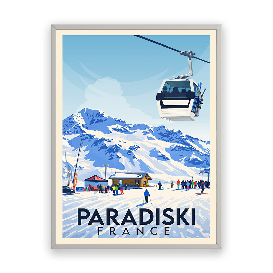 Paradiski Frankreich Kunstdruck