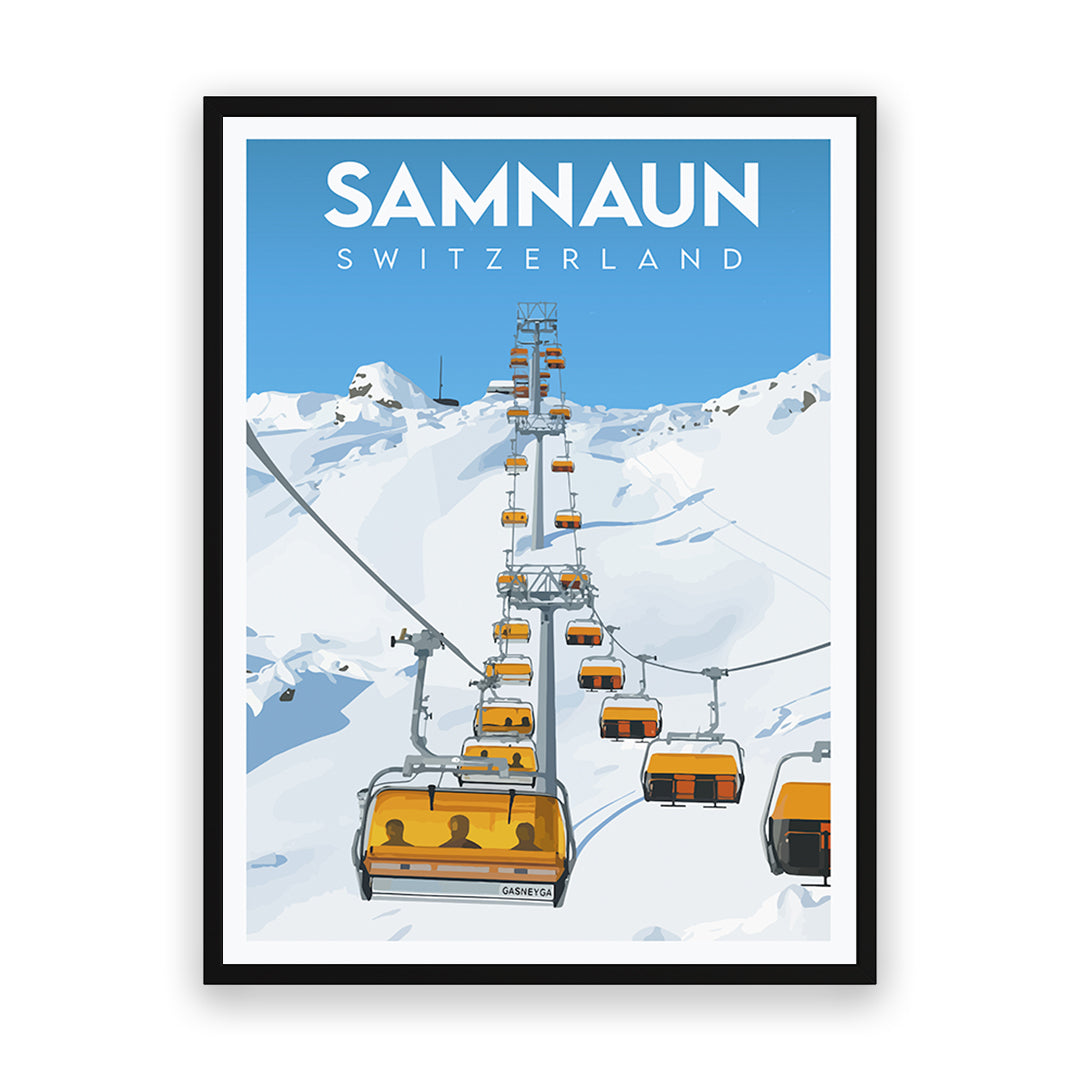 Samnaun Schweiz Kunstdruck