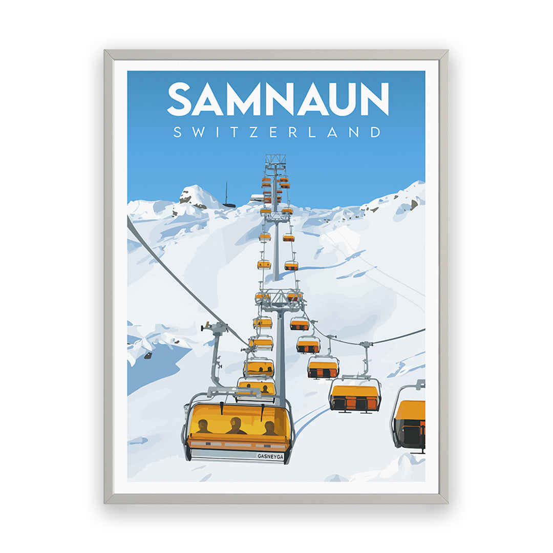 Samnaun Schweiz Kunstdruck