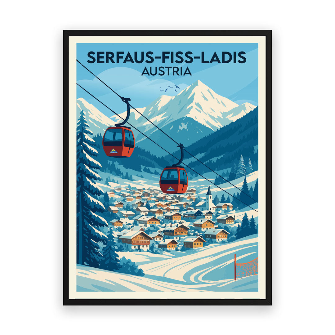 Serfaus-Liss-Ladis Österreich Kunstdruck